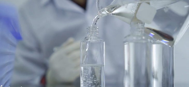Instructions on how to make a WHO hand sanitizer from medical alcohol 8