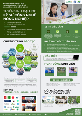 THÔNG TIN TUYỂN SINH NGÀNH CÔNG NGHỆ NÔNG NGHIỆP NĂM 2024